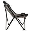 Lesli Living Chaise papillon Aztec 70x81,5x98 cm Noir et blanc