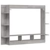 vidaXL Meuble TV sonoma gris 152x22x113 cm bois d'ing&eacute;nierie