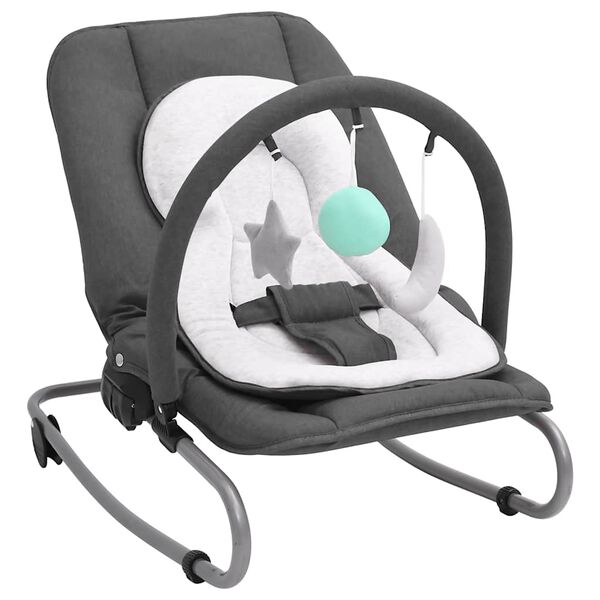 vidaXL Transat pour b&eacute;b&eacute; Anthracite Acier