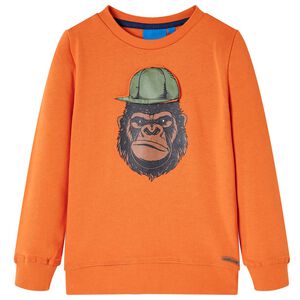 Sweatshirt pour enfants orange fonc&eacute; 92