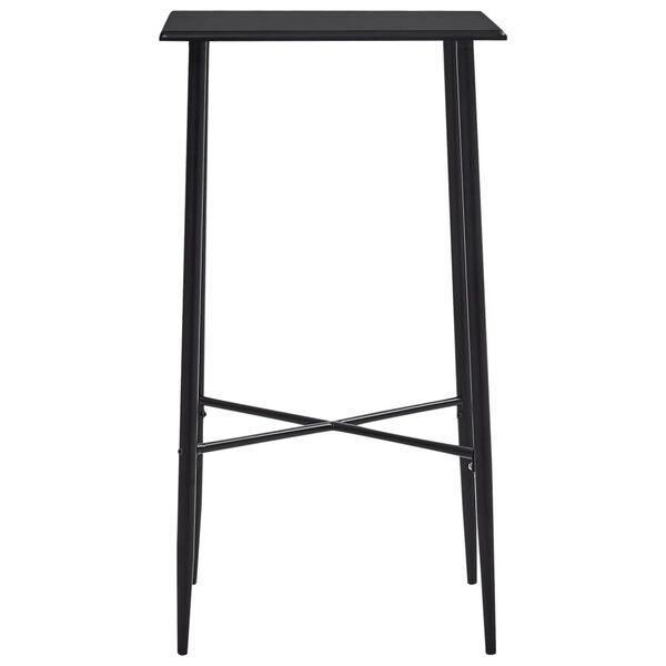 vidaXL Ensemble de bar 3 pcs Plastique Noir
