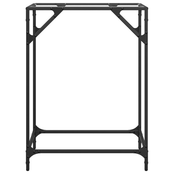 vidaXL Table console avec dessus en verre transparent 60x35x81cm acier