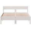 vidaXL Cadre de lit sans matelas blanc 135x190 cm bois de pin massif