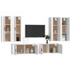 vidaXL Ensemble de meubles TV 6 pcs Blanc Bois d'ing&eacute;nierie