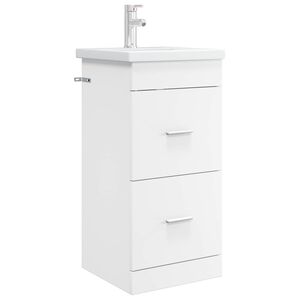 vidaXL Meuble de salle de bain avec &eacute;vier Blanc 42 x 40 x 84,5 cm