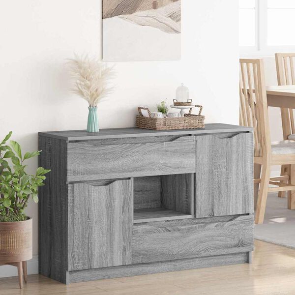 vidaXL Buffet Gris Sonoma 100 x 30 x 65,6 Bois d'ing&eacute;nierie