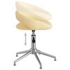 vidaXL Chaises pivotantes &agrave; manger lot de 4 cr&egrave;me similicuir
