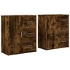 vidaXL Buffets 2 pcs ch&ecirc;ne fum&eacute; 60x31x70 cm bois d'ing&eacute;nierie