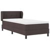 vidaXL Lit &agrave; ressorts avec matelas Marron fonc&eacute; 80 x 200 cm tissu