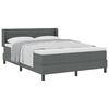 vidaXL Lit &agrave; ressorts avec t&ecirc;te de lit Gris fonc&eacute; 200 x 160 cm tissu