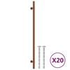vidaXL Poign&eacute;es d'armoire 20 pcs bronze 320 mm acier inoxydable