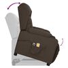 vidaXL Fauteuil de massage Marron fonc&eacute; Tissu