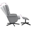 vidaXL Fauteuil inclinable avec repose-pied gris clair tissu