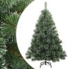 vidaXL Sapin de Noël artificiel à branches pliantes, duveteux de neige