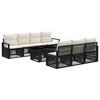 vidaXL Ensemble de canap&eacute; de jardin 8 pc Noir et blanc cr&egrave;me polyrotin