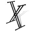 vidaXL Support de clavier r&eacute;glable double barre en X