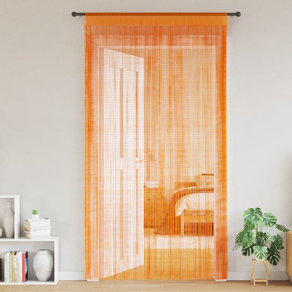 vidaXL Rideau en fils 2 pcs 140 x 250 cm orange