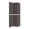 vidaXL Cloison de séparation 3 panneaux Marron 150x220 cm Tissu