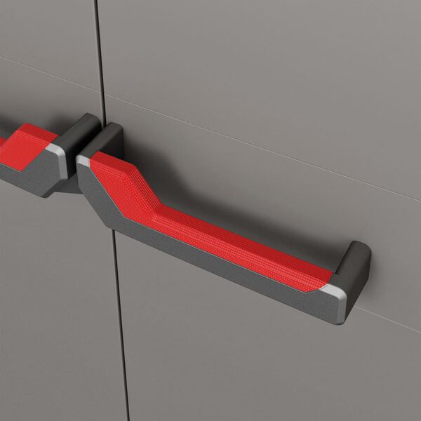 Keter Armoire de rangement avec étagères Stilo Gris et noir 173 cm