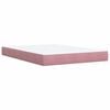 vidaXL Sommier &agrave; lattes de lit avec matelas Rose 140x190 cm Velours