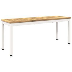 vidaXL Banc de jardin 108,5 x 35 x 45 cm Bois d'Acacia Massif Blanchi