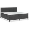 vidaXL Sommier &agrave; lattes de lit Gris fonc&eacute; Tissu 200x200 cm