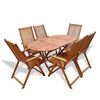 vidaXL Ensemble &agrave; manger d'ext&eacute;rieur 7 pcs Bois d'acacia solide
