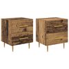 vidaXL Cabinet de chevet 2 pi&egrave;ces Bois Ancien 40 x 35 x 47,5 cm