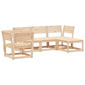 vidaXL Salon de jardin 5 pcs bois massif de pin
