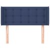 vidaXL T&ecirc;te de lit avec oreilles Bleu 93x16x78/88 cm Tissu