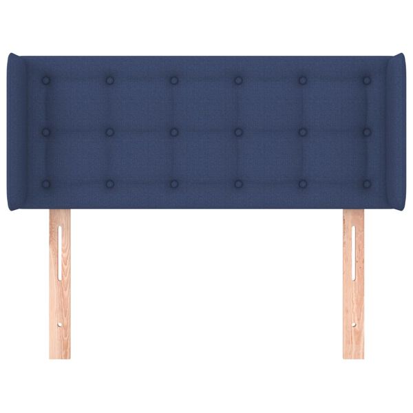 vidaXL T&ecirc;te de lit avec oreilles Bleu 93x16x78/88 cm Tissu