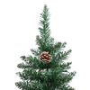 vidaXL Sapin de Noël mince avec 300 LED Vert et blanc 210 cm