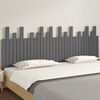 vidaXL T&ecirc;te de lit murale Gris 204x3x80 cm Bois massif de pin