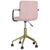 vidaXL Chaises pivotantes &agrave; manger lot de 2 rose velours