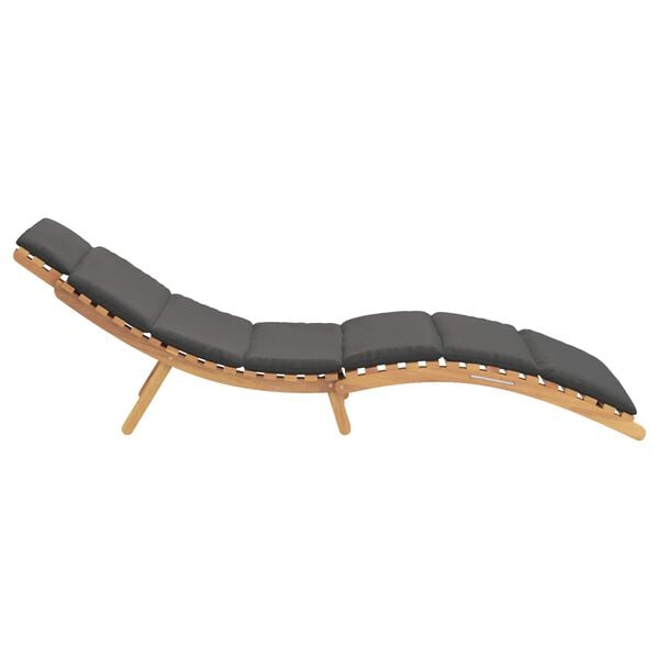 vidaXL Chaise longue Marron 185.5 x 55 x 58.5 cm Bois de teck massif