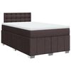 vidaXL Sommier &agrave; lattes de lit et matelas marron fonc&eacute; 120x190cm tissu