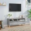 vidaXL Meuble TV sonoma gris 100x34,5x44,5 cm bois d'ing&eacute;nierie