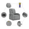 vidaXL Fauteuil inclinable de massage gris clair tissu