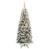 vidaXL Sapin de No&euml;l artificiel avec 150 LED avec support Blanc 150 cm