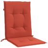vidaXL Coussins de chaise &agrave; dossier bas lot de 4 rouge m&eacute;lang&eacute; tissu
