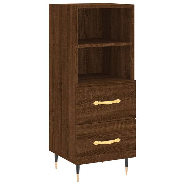 vidaXL Buffet Ch&ecirc;ne marron 34,5x34x90 cm Bois d'ing&eacute;nierie