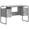 vidaXL Bureau avec rangement Sonoma gris 120 x 50,5 x 75,5 cm