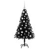 vidaXL Sapin de No&euml;l avec 150 LED avec support Noir 120 cm PVC