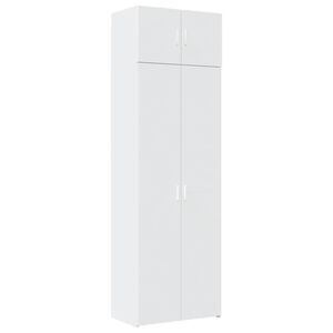 vidaXL Armoire de rangement blanc 70x42,5x225 cm bois d'ing&eacute;nierie