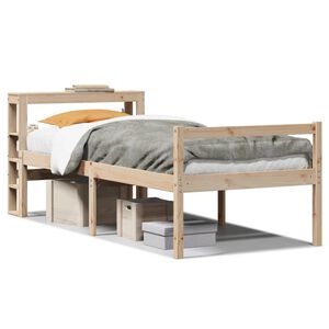 vidaXL Lit pour personne &acirc;g&eacute;e avec t&ecirc;te de lit sans matelas 90x190 cm