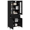 vidaXL Haut Armoire Ch&ecirc;ne noir 69,5 x 34 x 180 cm Bois d'ing&eacute;nierie