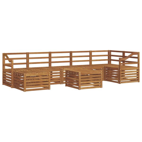 vidaXL Ensembles de canap&eacute;s 8 pcs Naturel Bois d'Acacia Massif