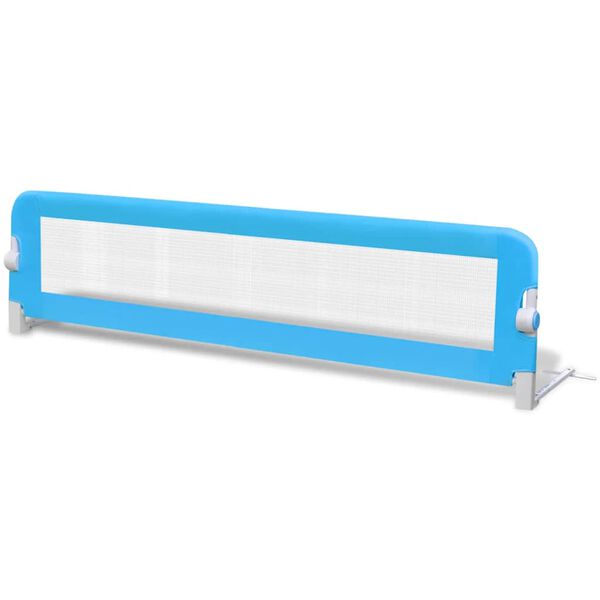 vidaXL Barri&egrave;re de lit de s&eacute;curit&eacute; pour tout-petits 2pcs Bleu 150x42cm
