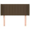 vidaXL T&ecirc;te de lit avec oreilles Marron Fonc&eacute; 83x16x78/88 cm Tissu
