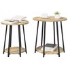 vidaXL Ensemble de tables d'appoint 2 pcs Chêne Sonoma et noir